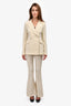 Smythe Cream Blazer Size 2 and Pant Set Size 00
