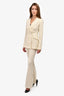 Smythe Cream Blazer Size 2 and Pant Set Size 00