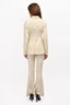 Smythe Cream Blazer Size 2 and Pant Set Size 00