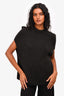 Rick Owens Dark Grey Ribbed Cashmere Sleeveless Sweater Size S