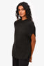 Rick Owens Dark Grey Ribbed Cashmere Sleeveless Sweater Size S