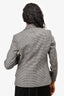Nili Lotan Black/White Wool Blend Houndstooth One Button Blazer Size 4