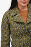Dries Van Noten Grey/Yellow Wool Button Down Blazer Size 35