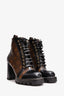 Louis Vuitton Brown Monogram Patent Star Trail Heeled Ankle Boot Size 38