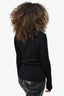 Saint Laurent Black Wool/Cashmere Logo Turtleneck Sweater Size XS