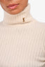 Saint Laurent Cream Wool/Cashmere Logo Turtleneck Sweater Size XS