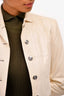 Christian Dior Vintage White Leather Jacket Size 6 (As Is)