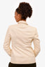 Christian Dior Vintage White Leather Jacket Size 6 (As Is)