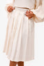 Dunst Cream Pleated Midi Skirt Size S