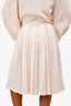 Dunst Cream Pleated Midi Skirt Size S