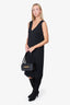 Toteme Black V-Neck Sleeveless Lace Hem Midi Dress Size 6