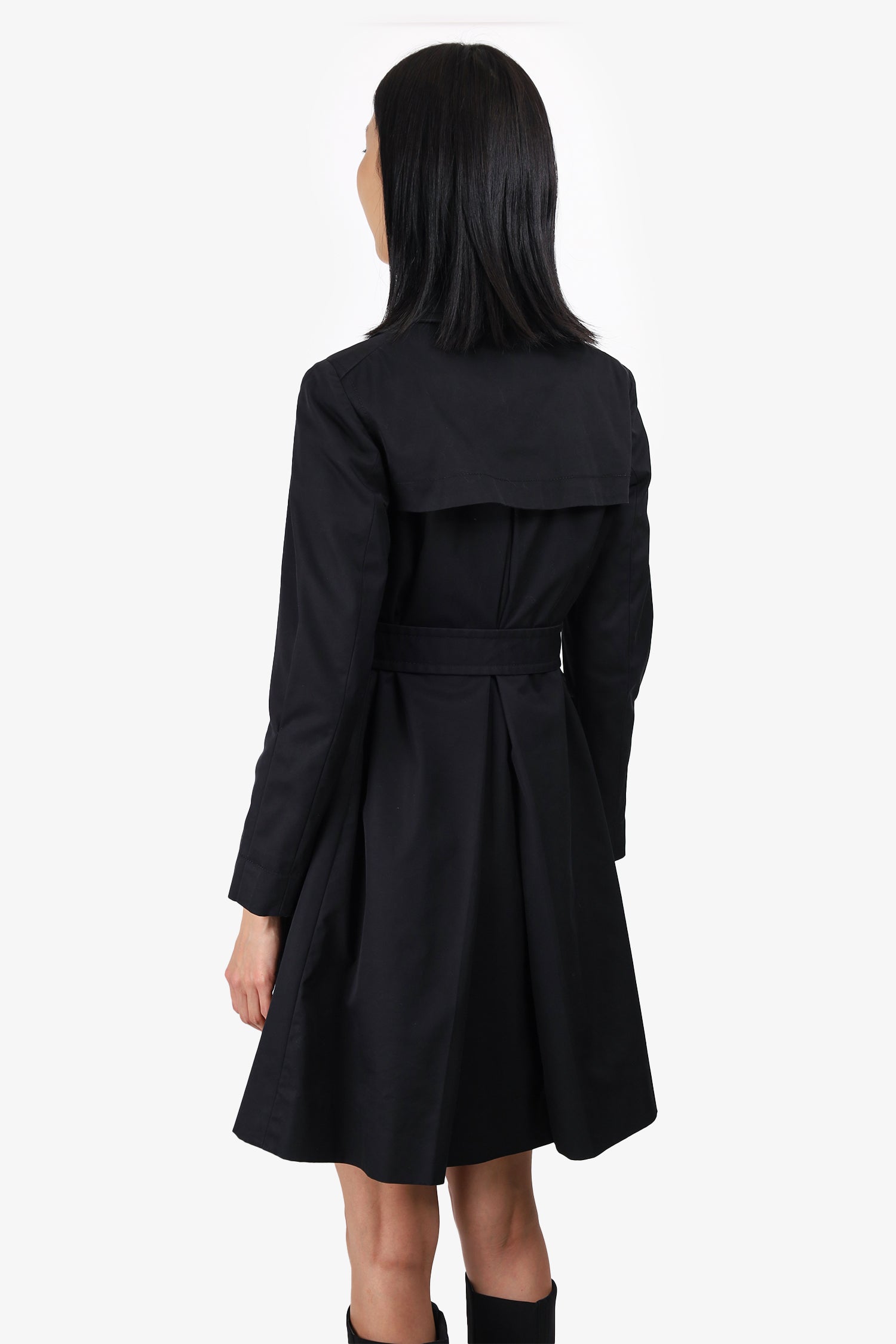 Gucci Black Gold Horsebit Detail Belted Trench Coat Size 42 – Mine