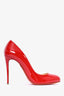 Christian Louboutin Red Patent Round Heels Size 36.5