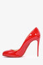 Christian Louboutin Red Patent Round Heels Size 36.5