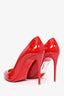 Christian Louboutin Red Patent Round Heels Size 36.5