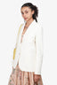 TWP White Cotton Single Breasted Blazer Size S