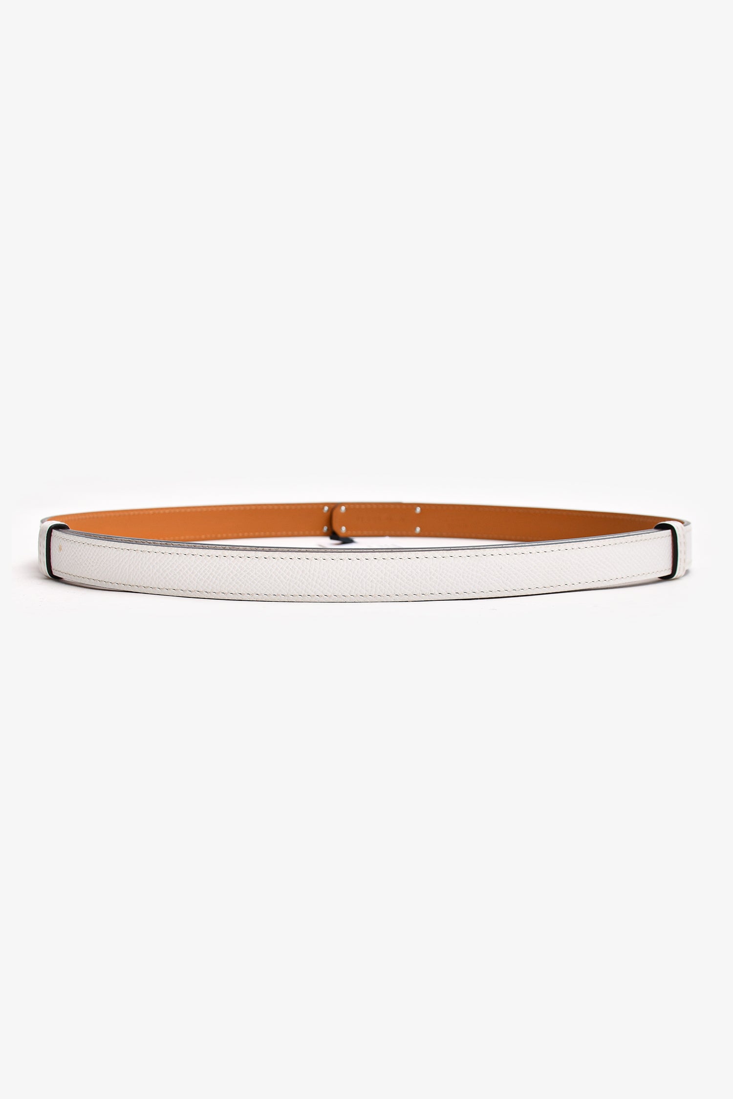 Hermès 2024 White Leather Silver Kelly 18 Belt – Mine & Yours