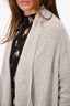 Fine Collection Grey Cashmere Open Long Cardigan Size XS/S