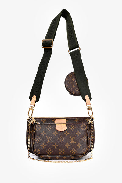 Louis Vuitton Monogram Multipochette Crossbody Bag with Green