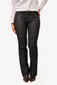 Louis Vuitton Black Denim Medium Wash Straight Leg Jeans Size 38