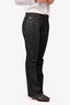 Louis Vuitton Black Denim Medium Wash Straight Leg Jeans Size 38