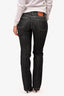 Louis Vuitton Black Denim Medium Wash Straight Leg Jeans Size 38