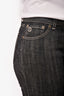Louis Vuitton Black Denim Medium Wash Straight Leg Jeans Size 38