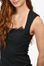 L'Agence Black Square Neck Mini Dress with Lace Detail Size 6