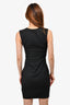 L'Agence Black Square Neck Mini Dress with Lace Detail Size 6