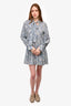 Stella McCartney Blue Floral Silk Necktie Babydoll Dress Size 34