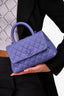 Pre-Loved Chanel™ 2020 Purple Caviar Leather Mini Coco Top Handle