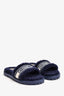 Christian Dior Navy Shearling 'DWay' Slides Size 41
