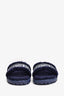 Christian Dior Navy Shearling 'DWay' Slides Size 41