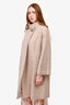 Carolina Herrera Brown Wool Blend One Button Jacket Size 34