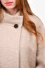 Carolina Herrera Brown Wool Blend One Button Jacket Size 34