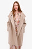 Carolina Herrera Brown Wool Blend One Button Jacket Size 34