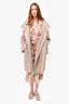 Carolina Herrera Brown Wool Blend One Button Jacket Size 34