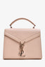 Saint Laurent 2019 Pink Grained Leather Mini Cassandra Top Handle with Strap