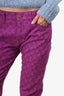 Louis Vuitton Purple Denim  Monogram Jeans Size 28