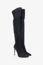 Sergio Rossi Black Suede Thigh Highs Size 37