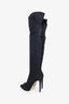 Sergio Rossi Black Suede Thigh Highs Size 37