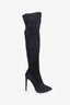 Sergio Rossi Black Suede Thigh Highs Size 37