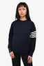 Thom Browne Navy Wool Crewneck Sweater Size 2