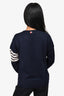 Thom Browne Navy Wool Crewneck Sweater Size 2