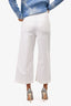 Hermès White Cotton High Waisted Wide Leg Pants Size 36