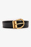 Christian Dior Black Leather Buckle Belt Size 70 (As Is)