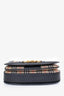 Burberry Beige/Black Knight Check Canvas/Leather Link Flap Bag