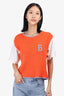 MM6 Maison Margiela Orange Knitted Logo T-Shirt Size XS