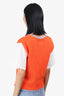 MM6 Maison Margiela Orange Knitted Logo T-Shirt Size XS