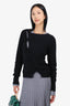 Jacquemus Black La Maille Pau Asymmetric Sweater Size 36